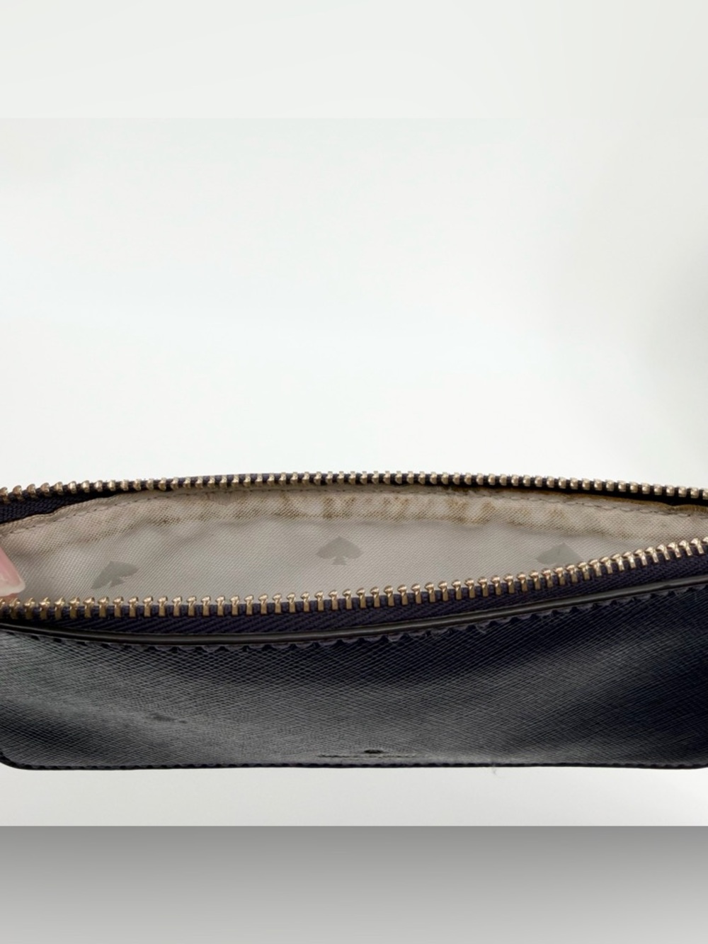 Kate Spade Deep Purple Saffiano Leather Zippered Money/Card Pouch (S362) 7”x3.5” - Picture 6 of 11